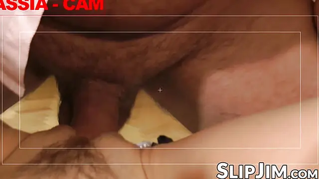 British brunette teen sucks dick in POV and takes it doggy