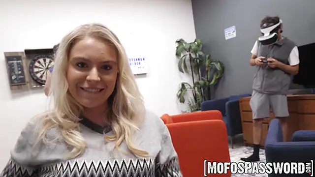 Blonde Krissy Knight pleases and enjoys her roommate in their dorm mate