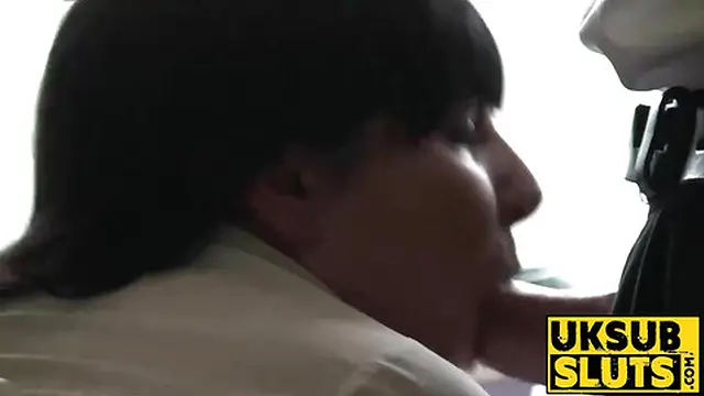 UKSubSluts com - Busty MILF′s massive tits and intense fucking on the floor