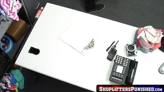 Blonde blackmailed by horny cop and pounded for shoplifting