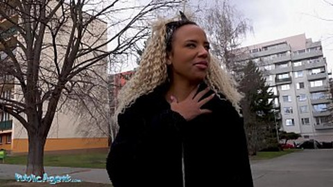 Public Agent Ebony Dutch babe fucked by a big cock in POV