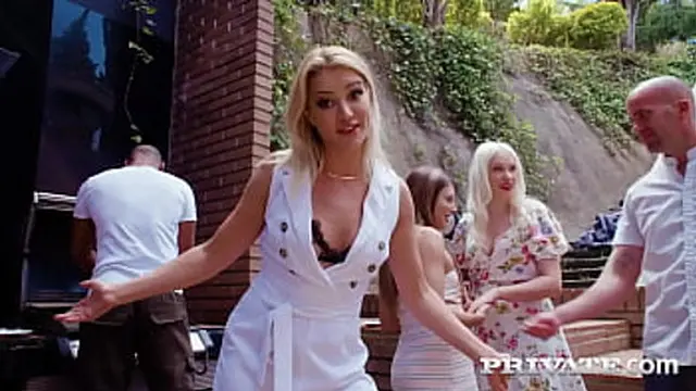 Cherry Kiss Hottie gets pussy✌ loaded with cum as big dicks plunge her with dual penetration &mdash;  ending in facial and creampie  Full flick available 