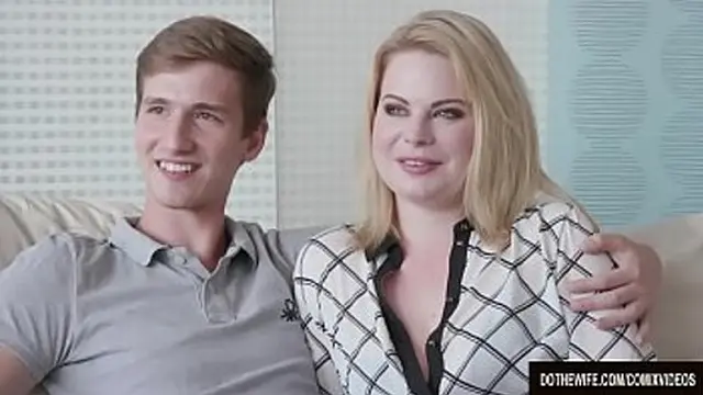 Blond Wife Gets Rough with a Stud While Her Husband Watches