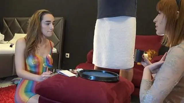 Ignoring Handjobs Dice Throwing Handjob Game to make a Big Dick Guy Cum with Two Hot Amateur and Sexy College Girls One is a Raver Other is an Art Girl in See through Clothes