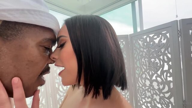 Hot petite girlfriend's slick and wild threesome