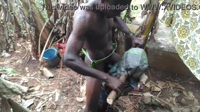 Young man with a giant rod enjoys playing with a curvy lady's huge toy