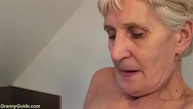 hairy bush 83 years old big natural breast granny enjoys a wild big cock kitchen fucking by her horny stepson